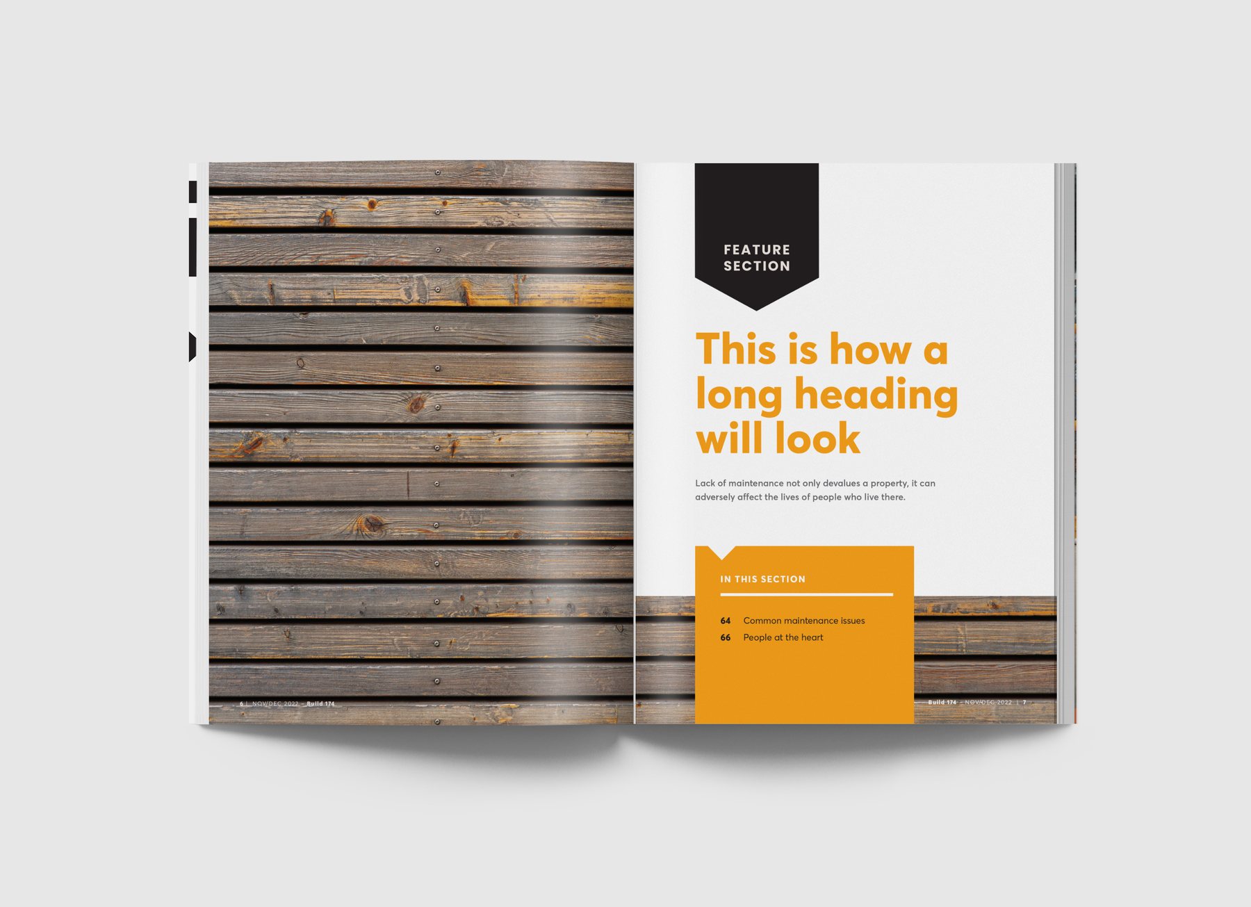An inside spread of the redesigned Build