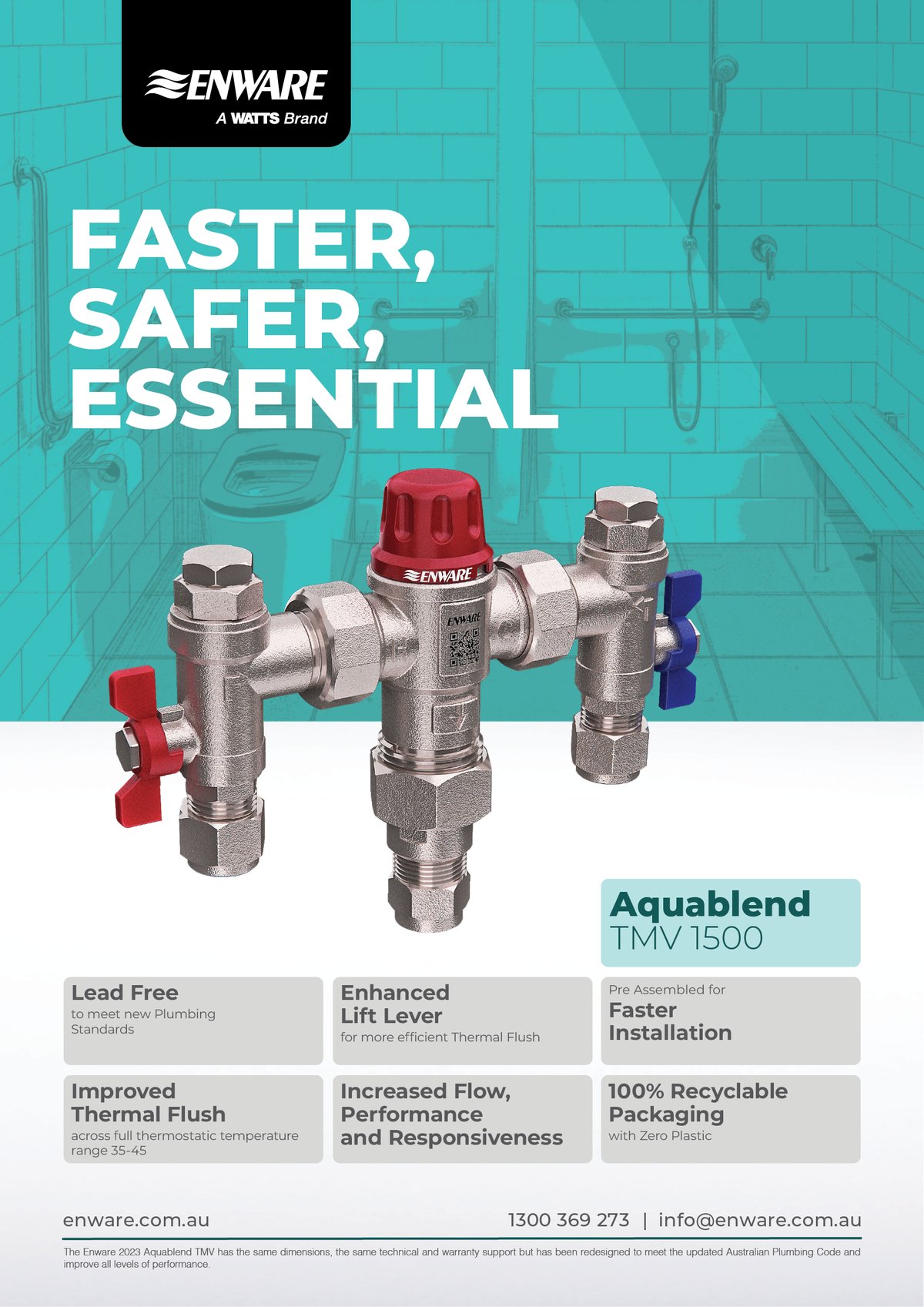Faster, safer, essential launch poster