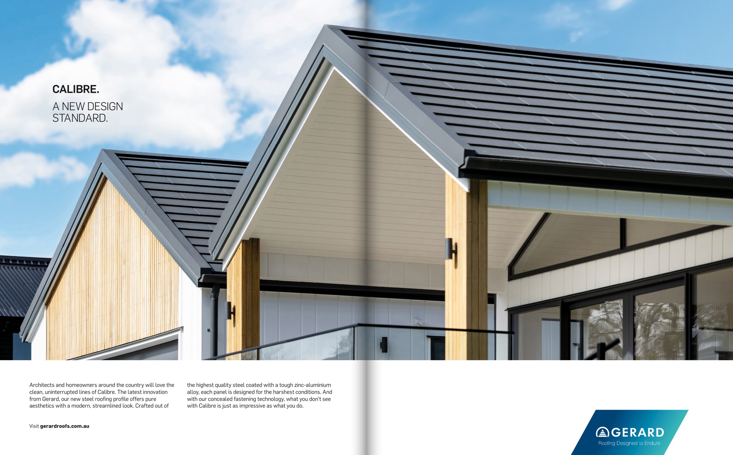 Gerard Calibre double-page magazine ad