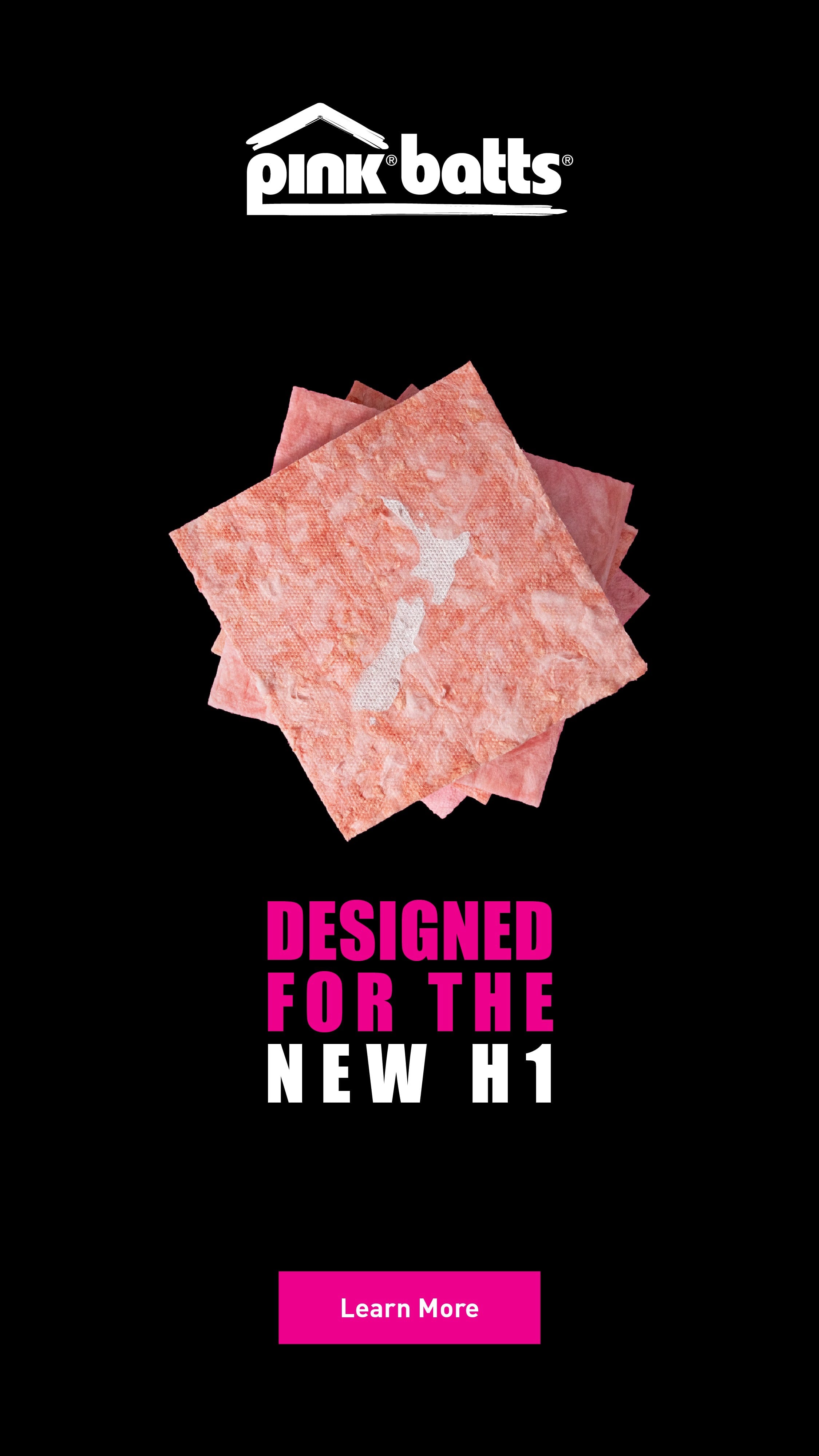 Pink Batts H1 vertical static ad