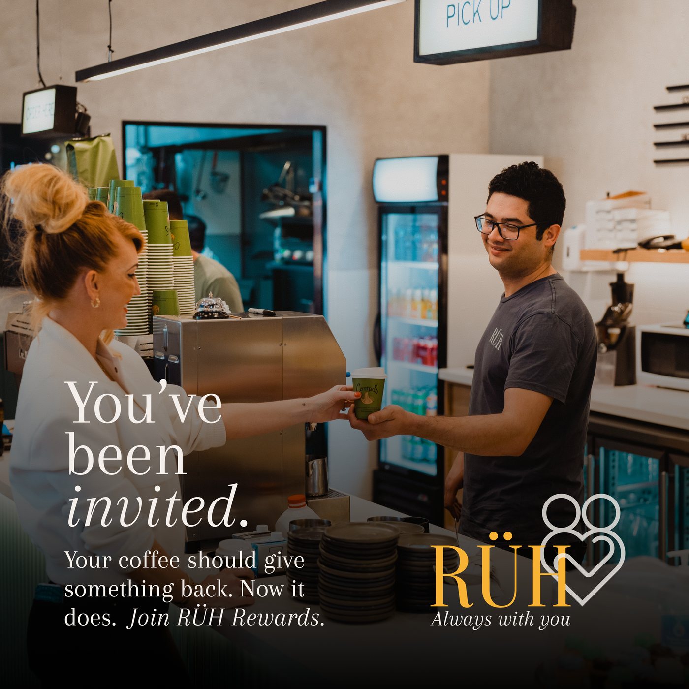 RÜH Rewards launch social post
